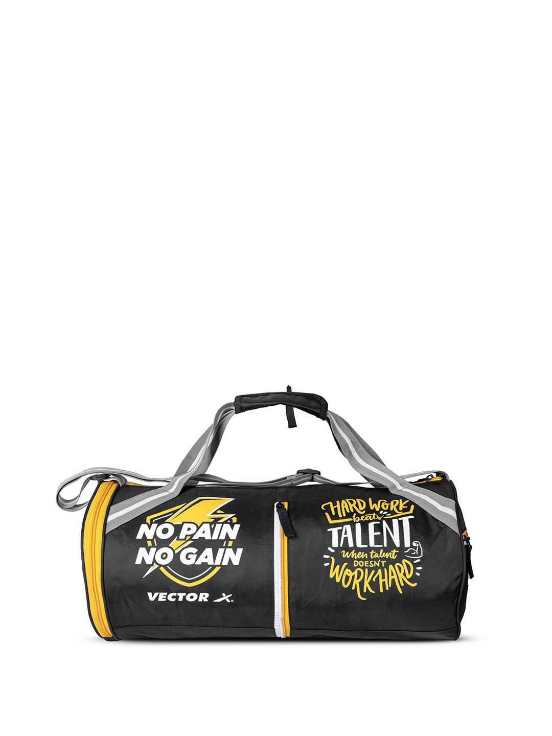 

VECTOR X Printed Medium Foldable Gym Duffel Bag, Black