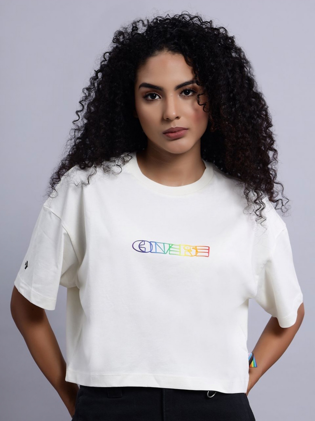 

Converse Women Pride Deconstructed Graphic T-shirt Egret, White