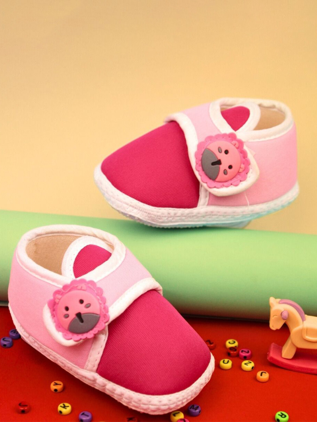 

NESKA MODA Unisex Kids Cotton Booties, Pink