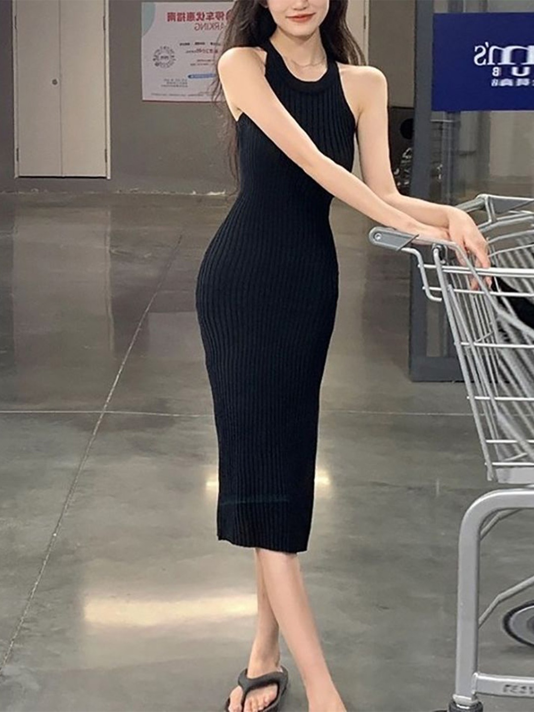 

StyleCast x Revolte Bodycon Midi Dress, Black