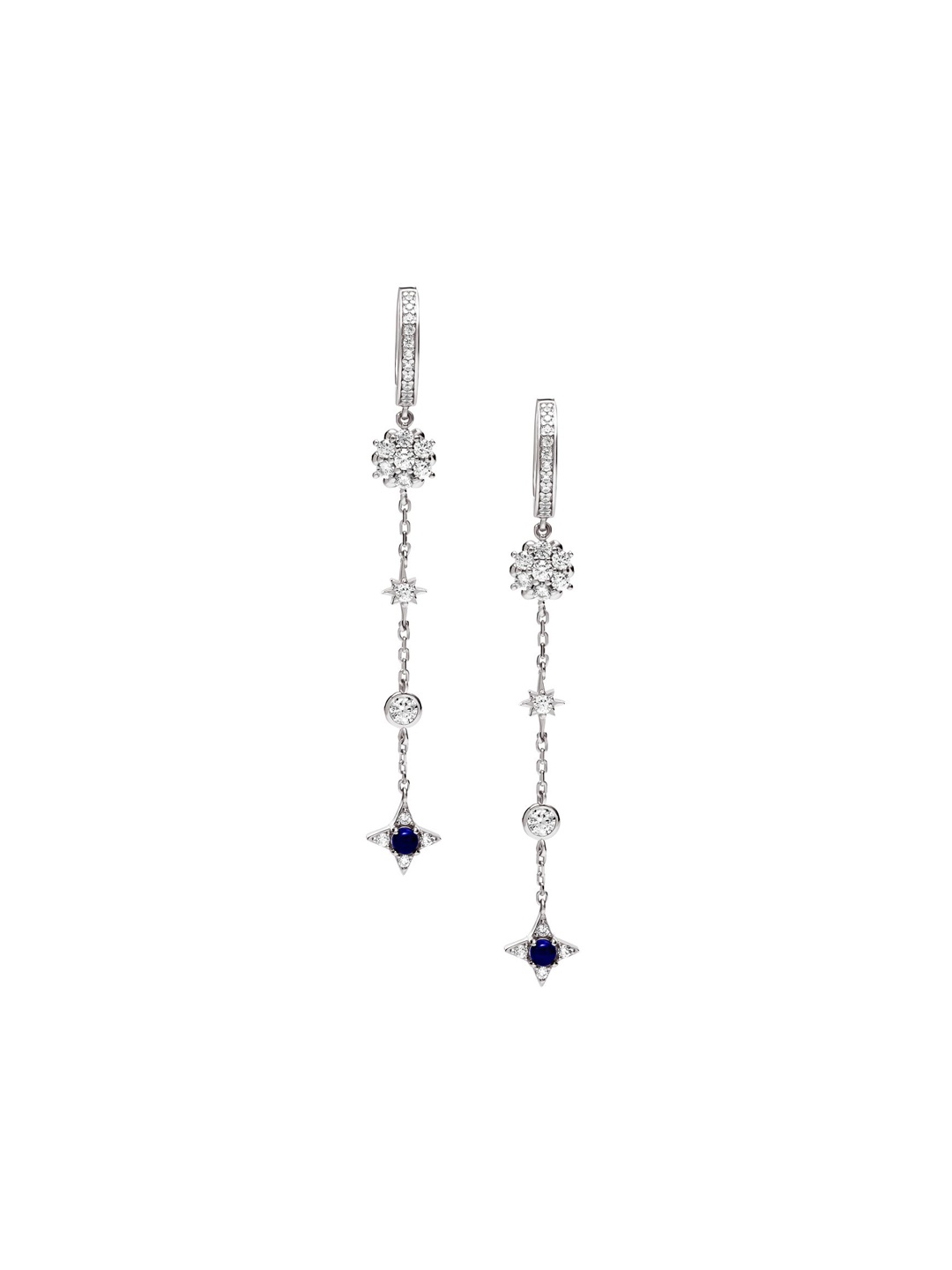 

Emporio Armani Stone Studded Contemporary Drop Earrings, Silver