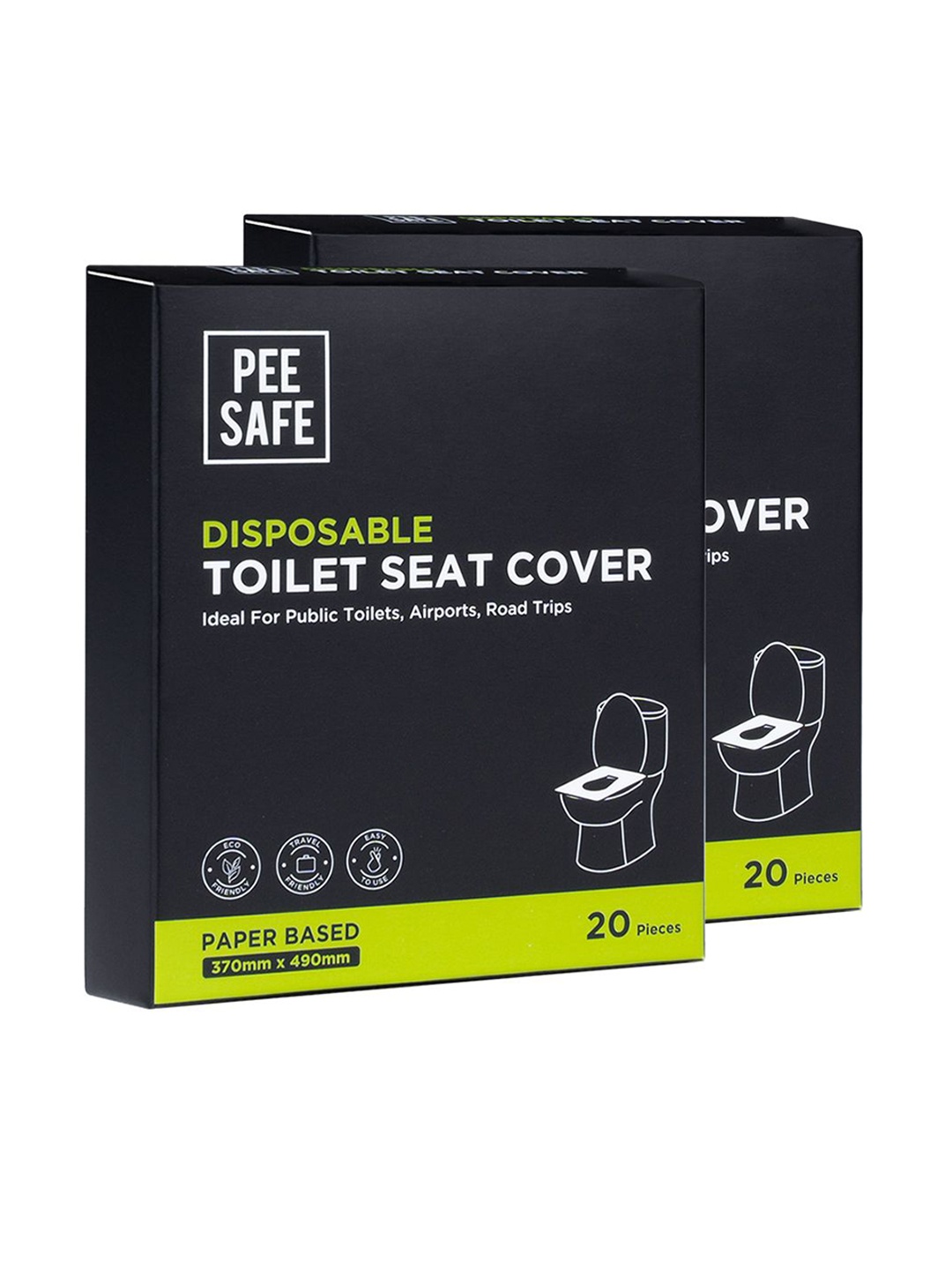 

PEESAFE Set Of 2 Disposable Toilet Seat Covers - 20N Each, White