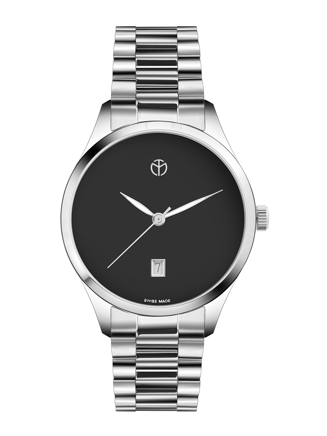 

Mathey-Tissot Men Swiss Made Urban Black Dial Watch - H411MNM, Silver