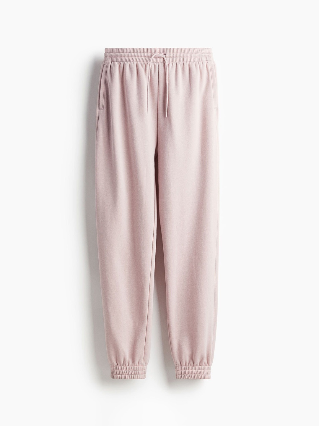 

H&M Women High Waisted Joggers Trousers, Pink