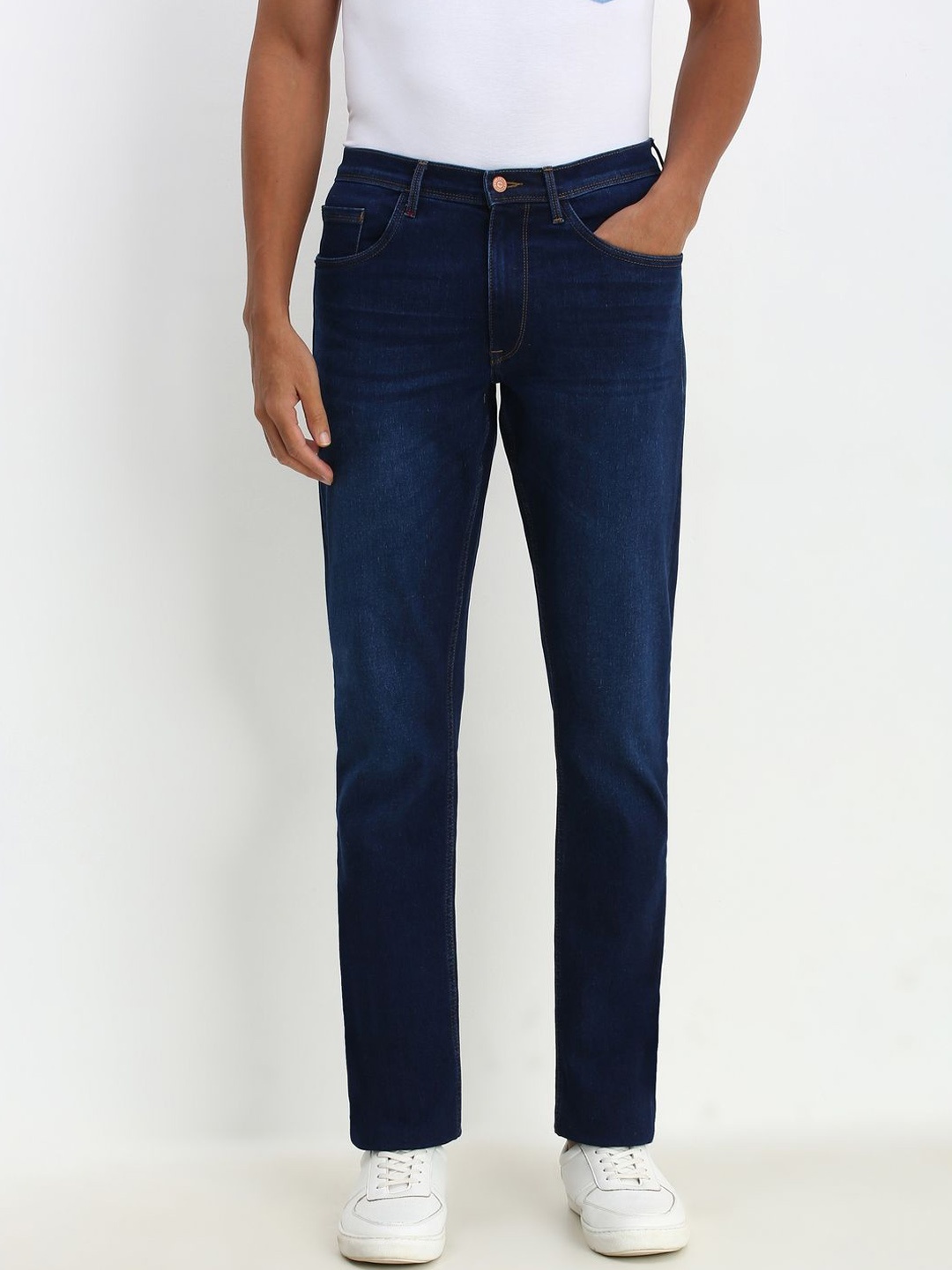 

Allen Solly Men Relaxed Fit Mid-Rise Jeans, Navy blue