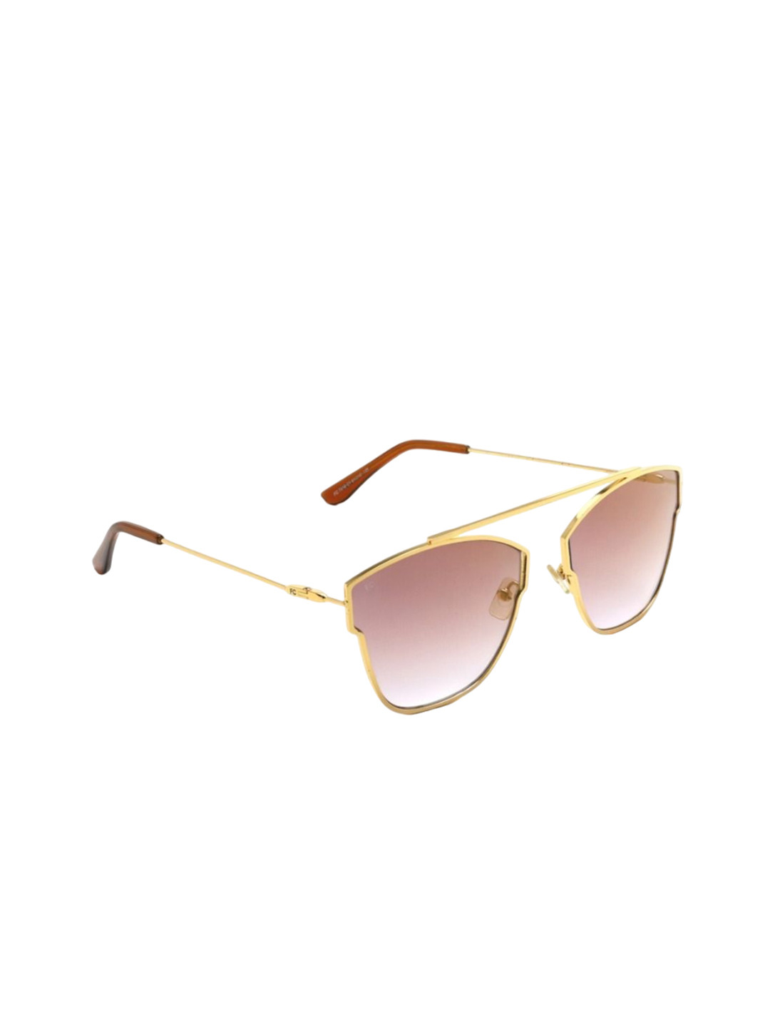 

French Connection Unisex Rectangle Sunglasses with UV Protected Lens FC 7415 C1, Brown