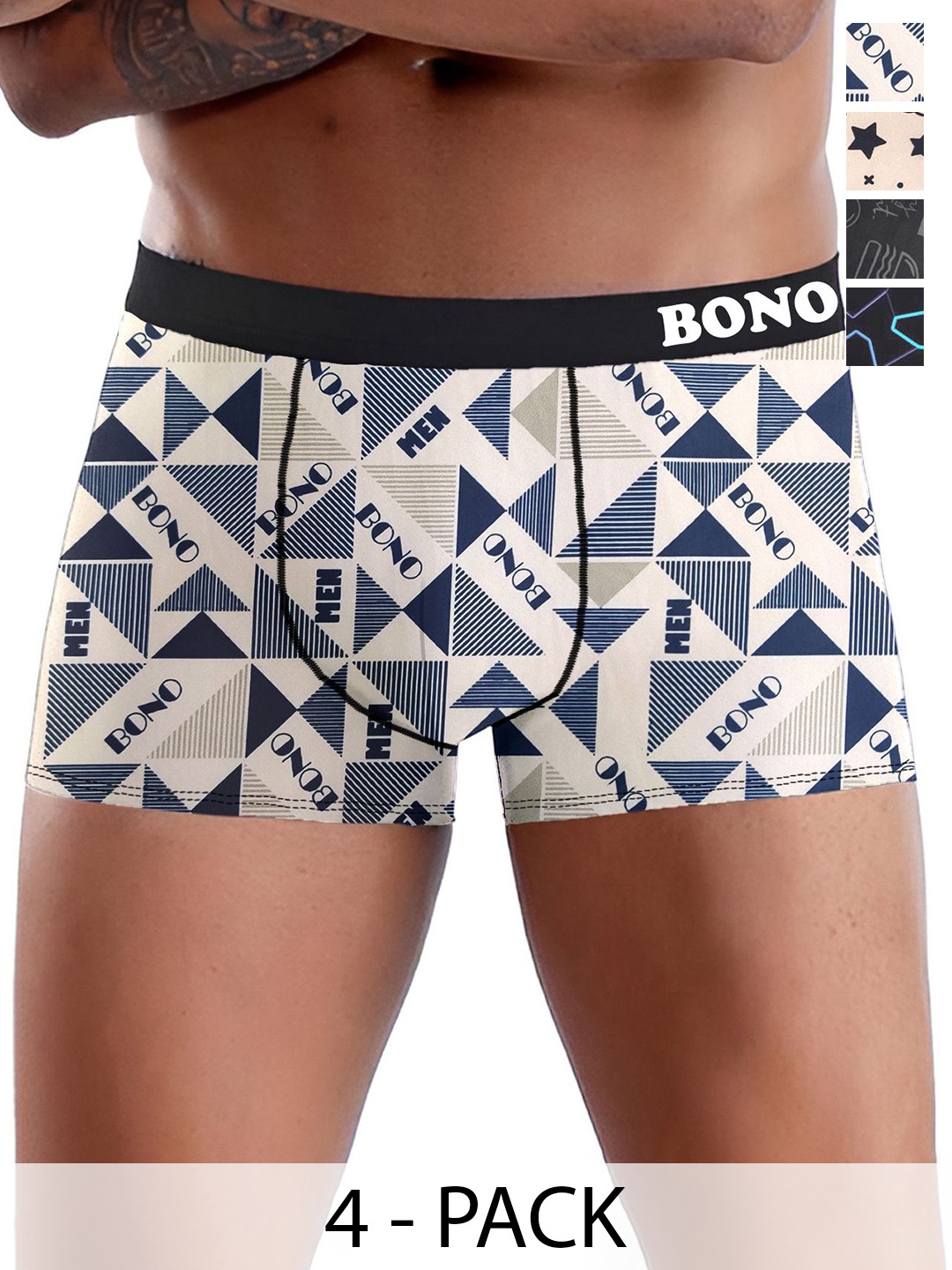 

DISPENSER 4Pcs Printed Underwear Trunks V6-C6-C7-C8-C10-L-Multi 5