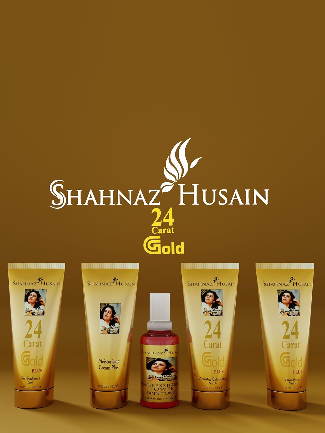 

Shahnaz Husain Set Of 4 Gold Facial Kit With Power Tonic