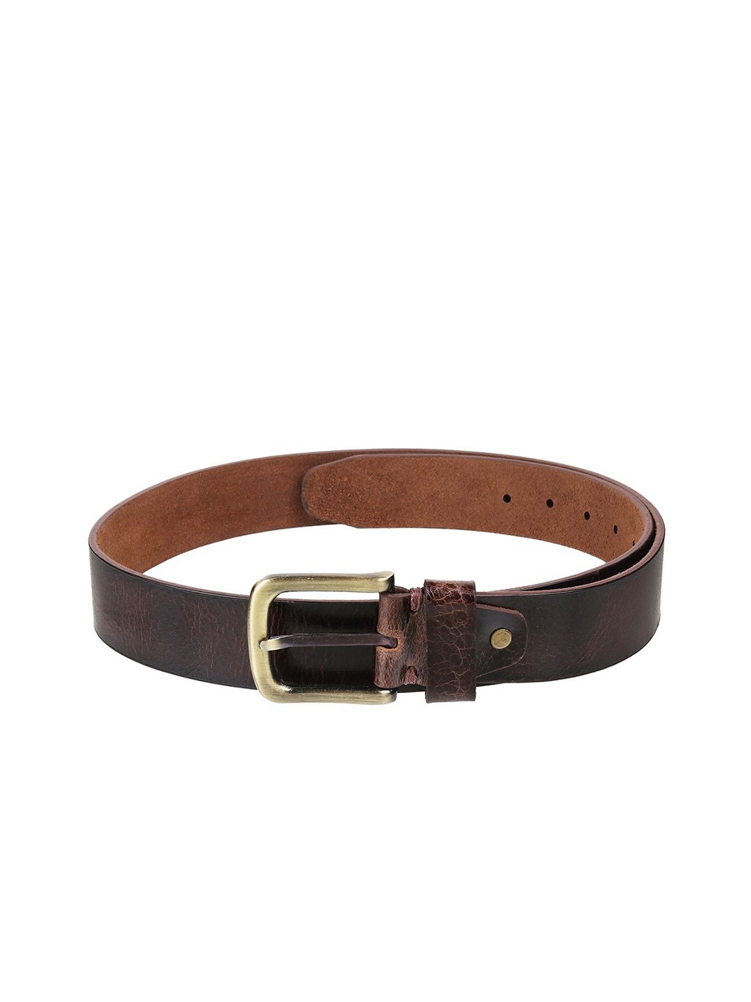 

Metro Men Textured Tang Closure Leather Belt, Brown