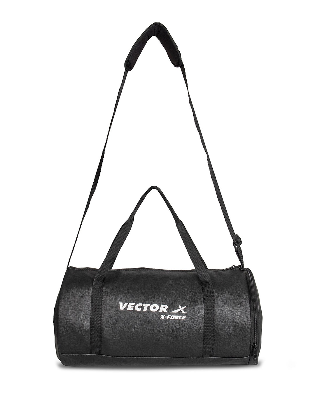 

VECTOR X Unisex Printed Medium Foldable Sports or Gym Duffel Bag, Black