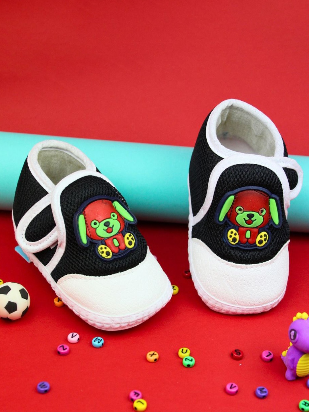 

NESKA MODA Unisex Kids Cotton Booties, Black