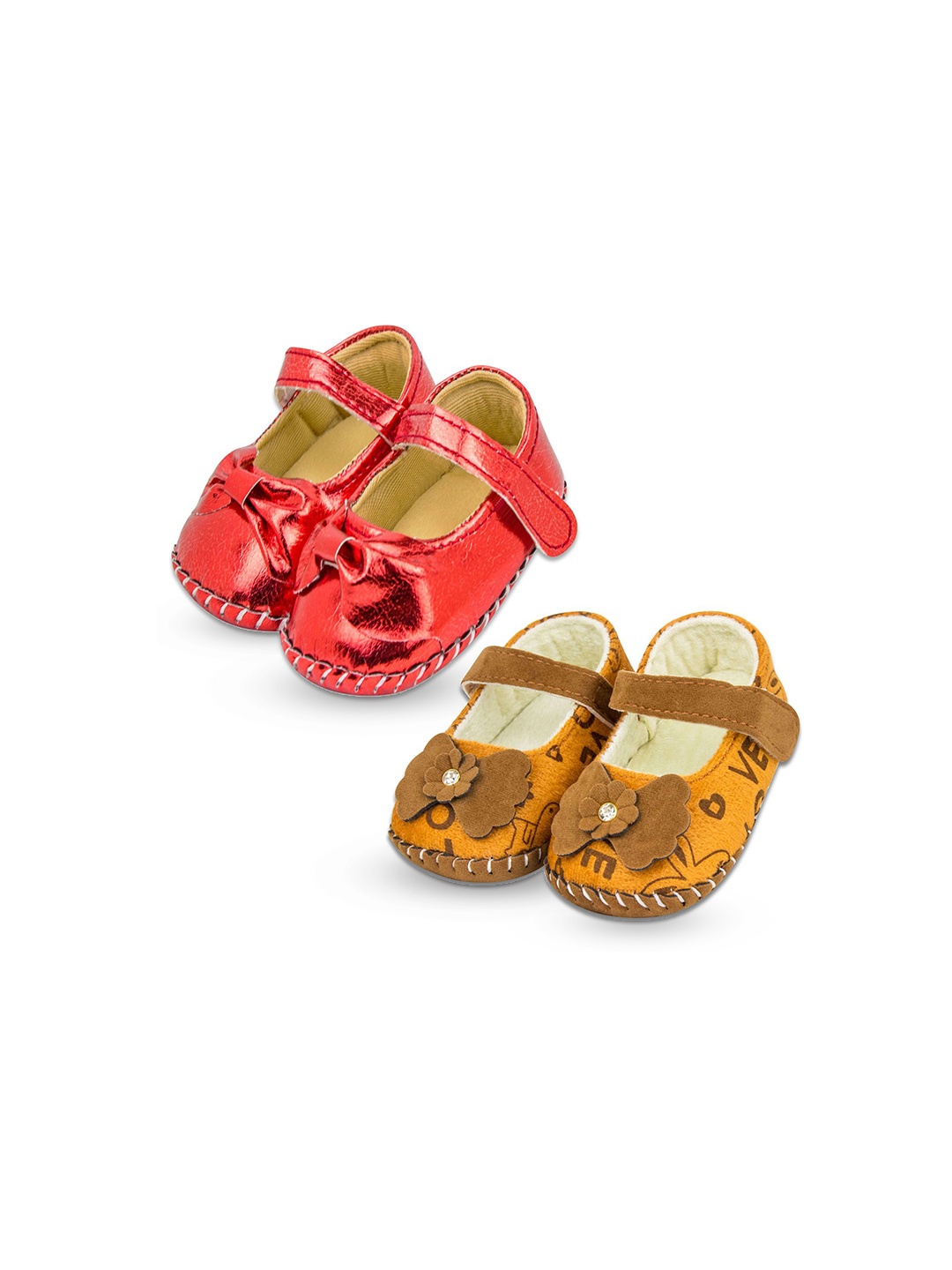 

BAESD Pack Of 2 Girls Booties, Red