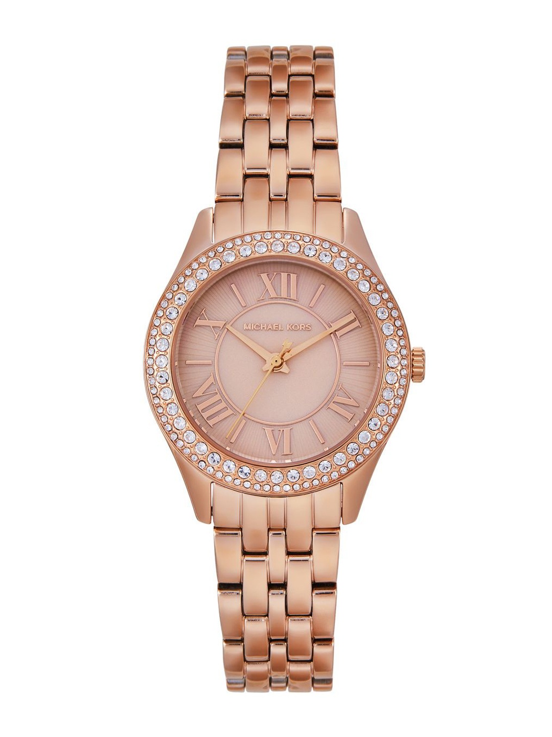 

Michael Kors Women Embellished Dial & Stainless Steel Straps Analogue Watch AK_MK4845, Rose gold