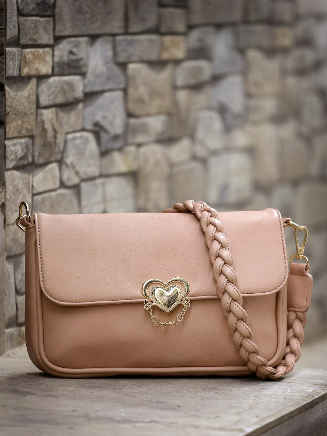 

DressBerry PU Shoulder Bag, Peach