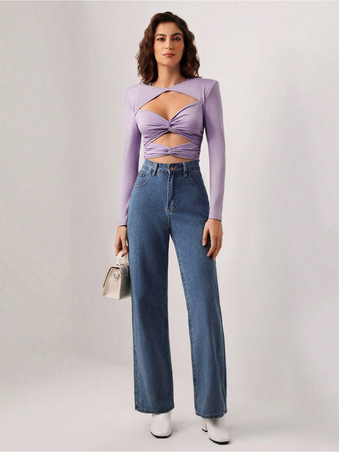 

StyleCast Women Solid Round Neck Top, Purple