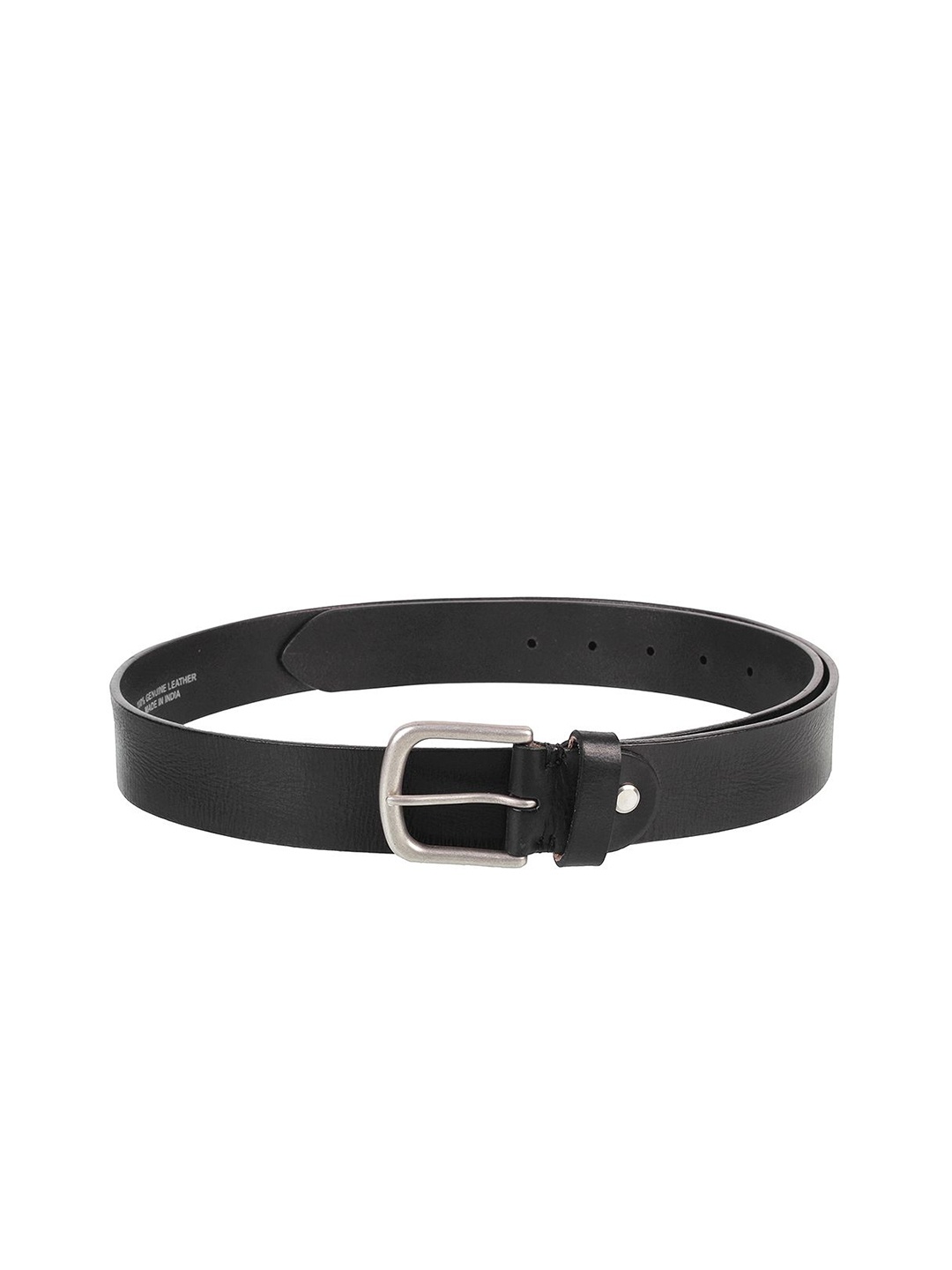 

Mochi Men Textured Tang Closure Leather Belt, Black