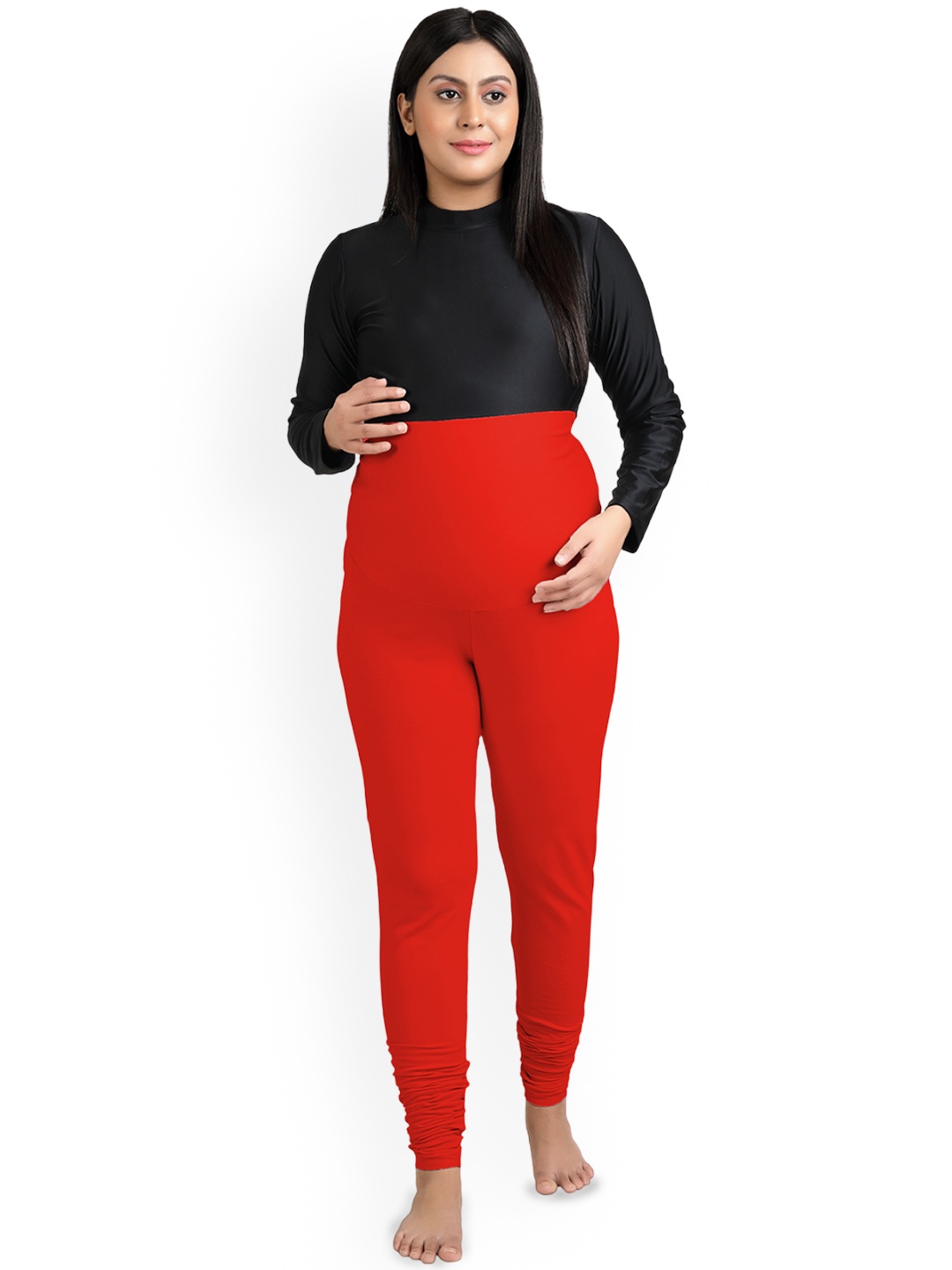 

Uzazi Churidar-Length Maternity Leggings, Red