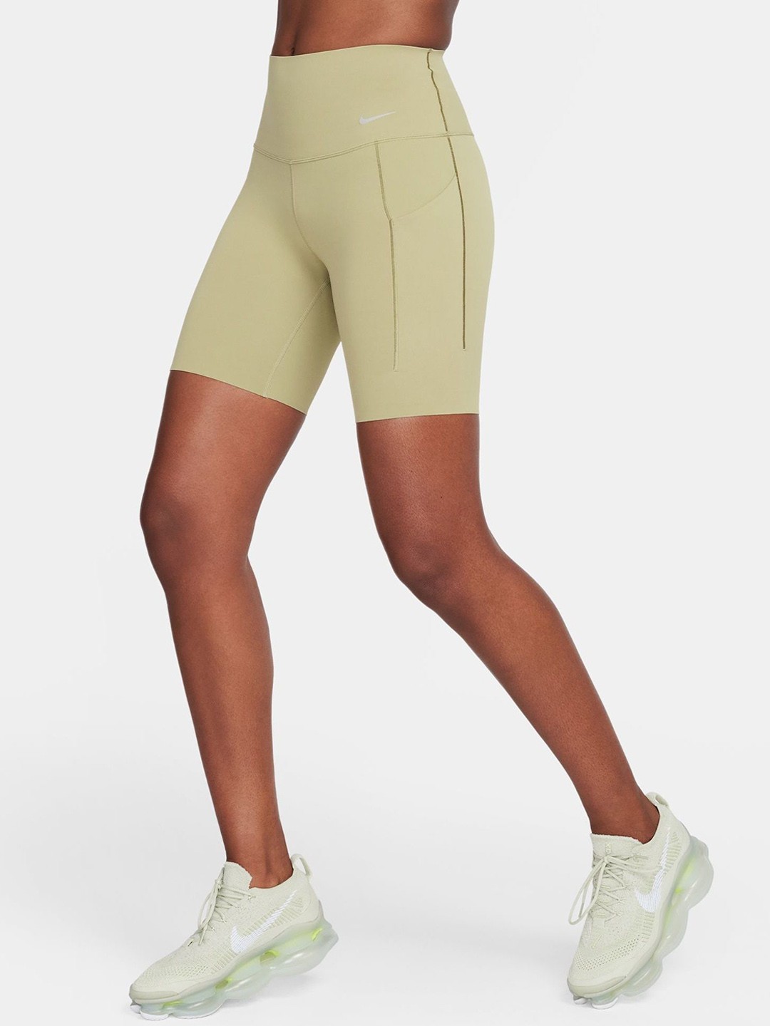 

Nike Universa Women's Medium-Support High-Waisted 20cm (approx.) Biker Shorts with Pocket, Green