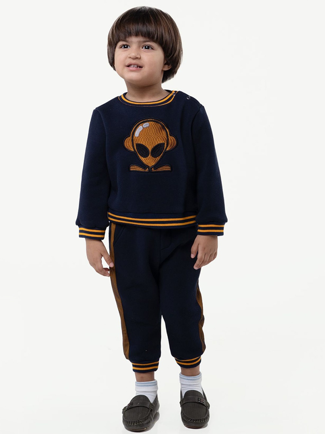 

One Friday Infant Boys Graphic Printed Sweatshirt With Pyjamas, Navy blue
