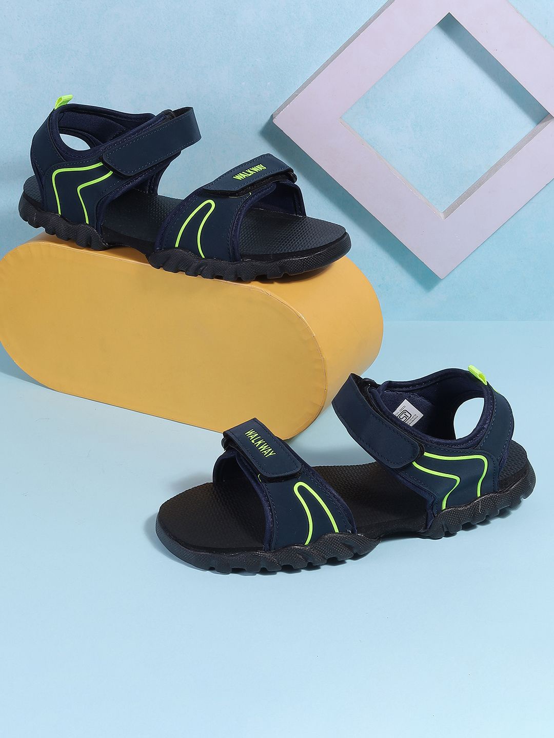

WALKWAY Textured Sports Sandals, Blue