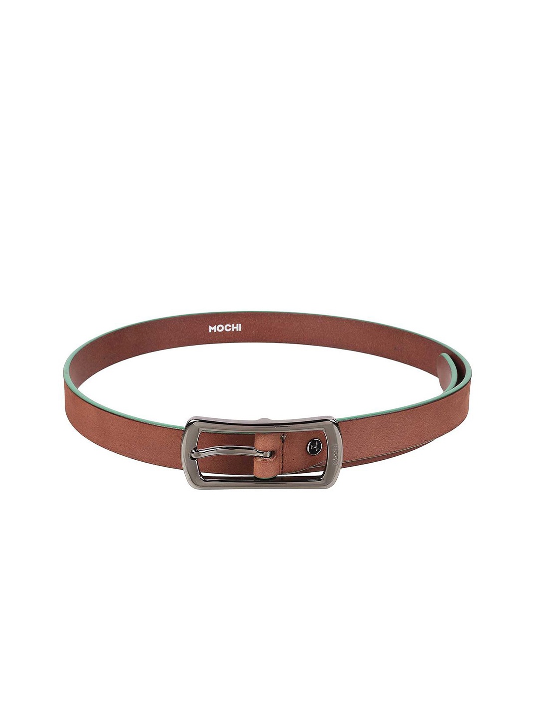 

Mochi Women Solid Tang Closure Leather Belt, Brown