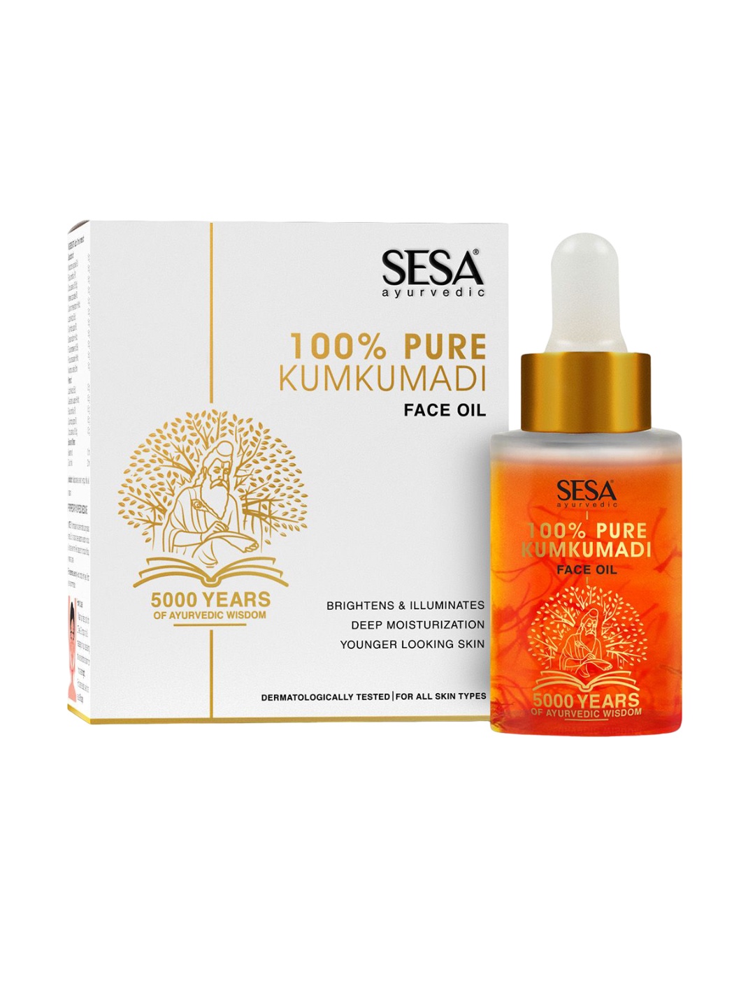 

Sesa 100% Pure Kumkumadi Face Oil For Dark Spots 30ml, Transparent