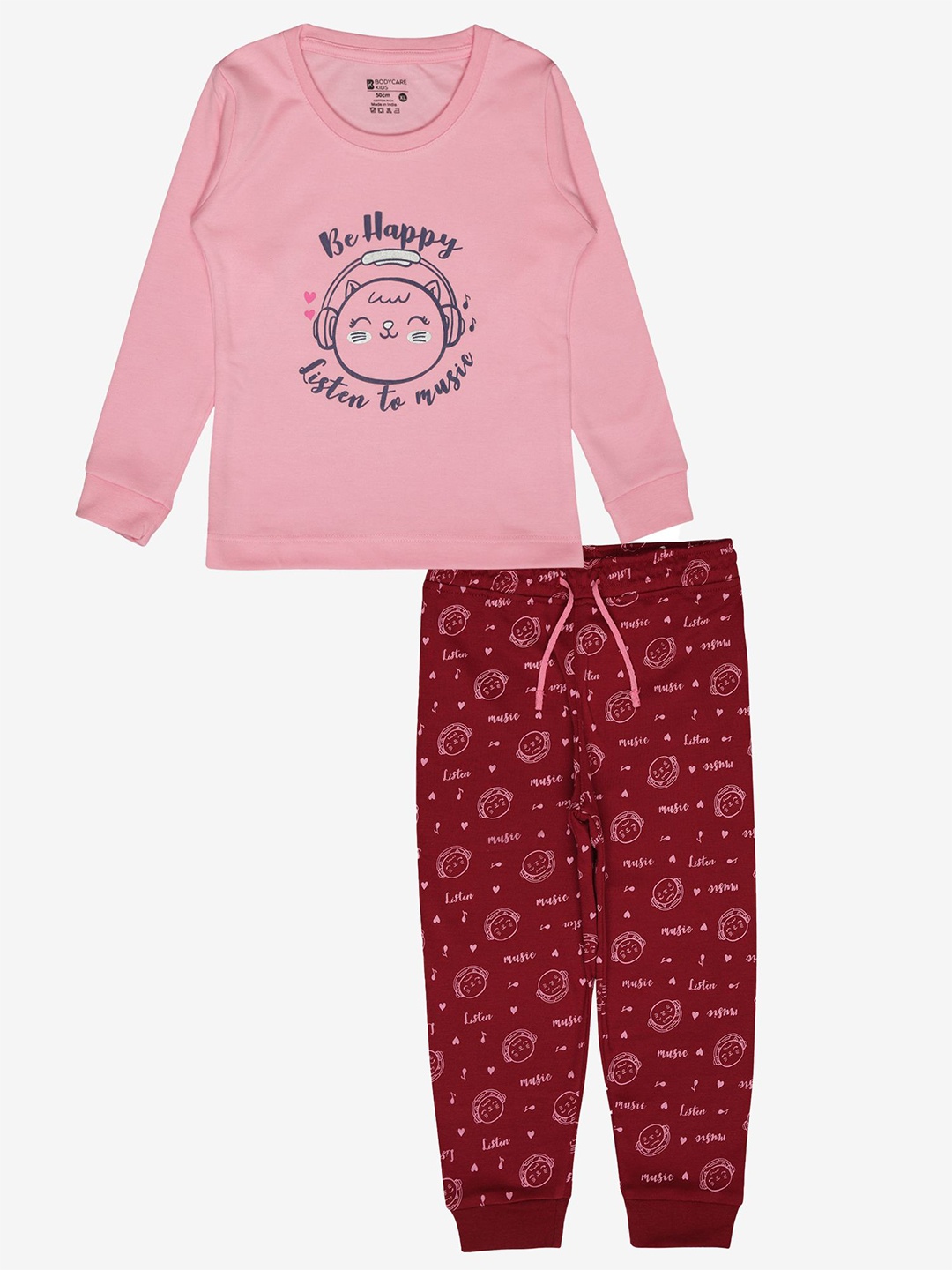

Bodycare Kids Infants Girls Printed T-shirt With Joggers, Pink