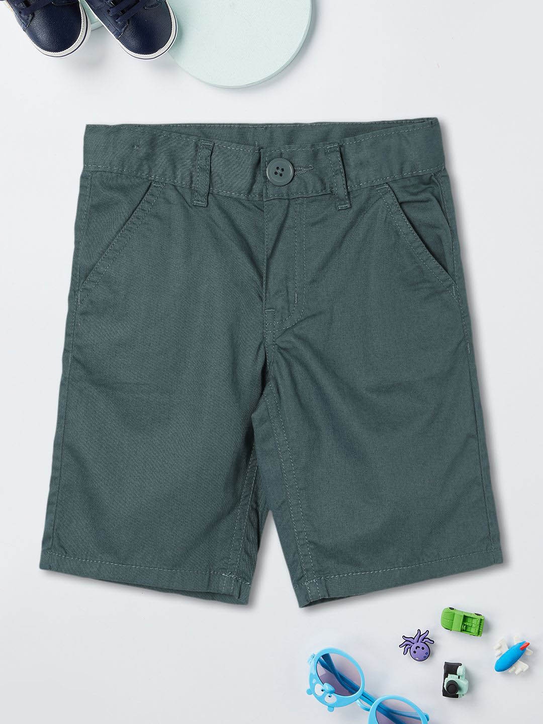 

max Boys Solid Regular Fit Shorts, Blue