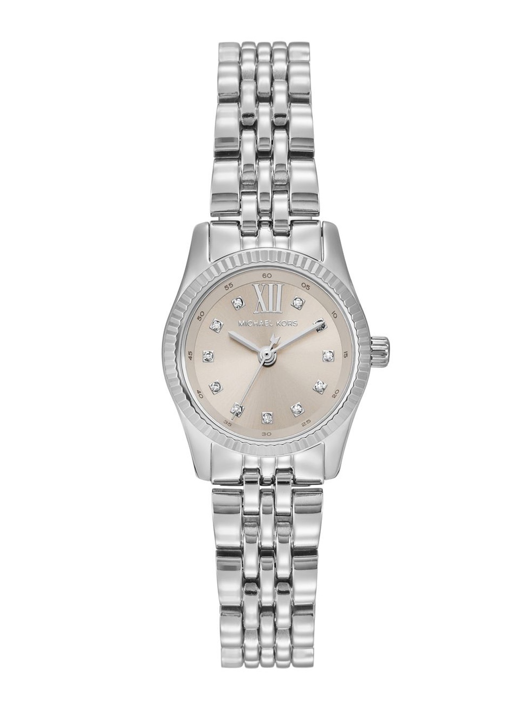 

Michael Kors Women Embellished Dial & Stainless Steel Straps Analogue Watch AK_MK4843, Silver