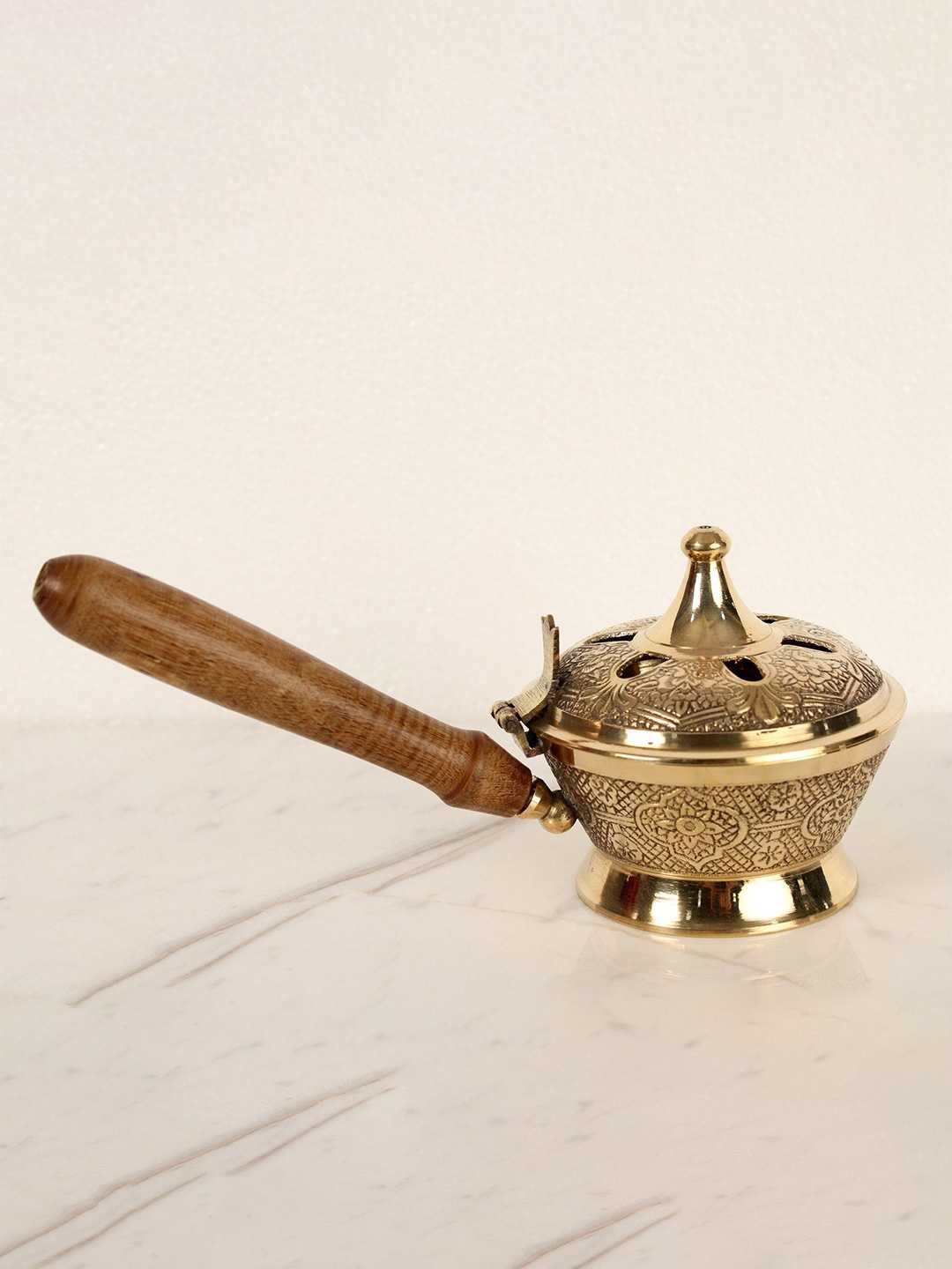 

Exotic India 4" Brass Incense Burner, Gold
