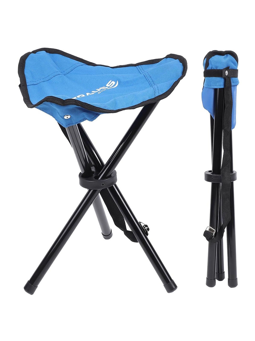 

STRAUSS Portable & Foldable Stool Tripod, Blue