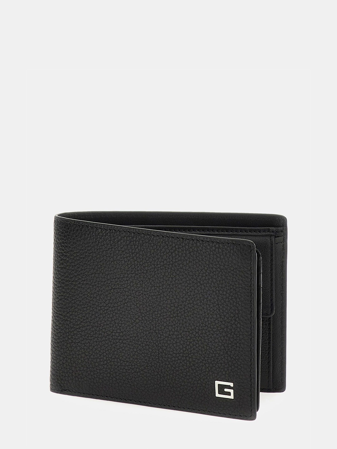 

GUESS Men Leather Two Fold Wallet, Black