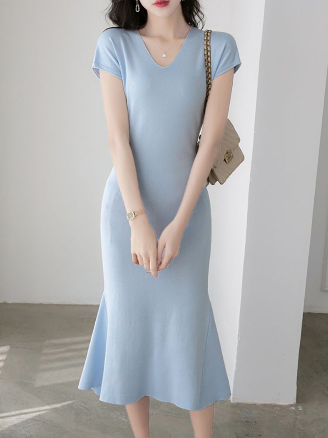 

StyleCast x Revolte Bodycon Midi Dress, Blue
