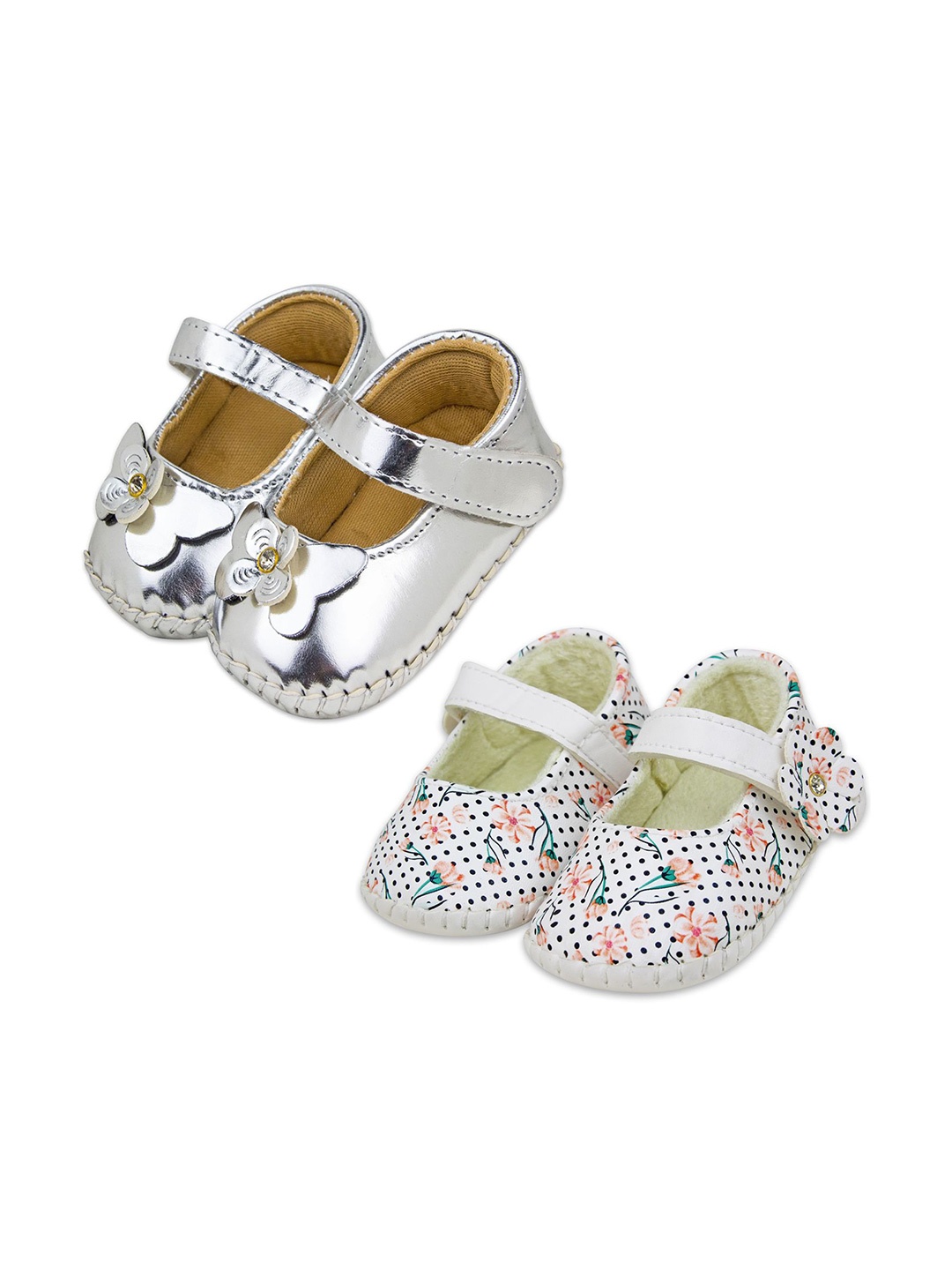 

BAESD Girls Pack Of 2 Printed Booties, Silver