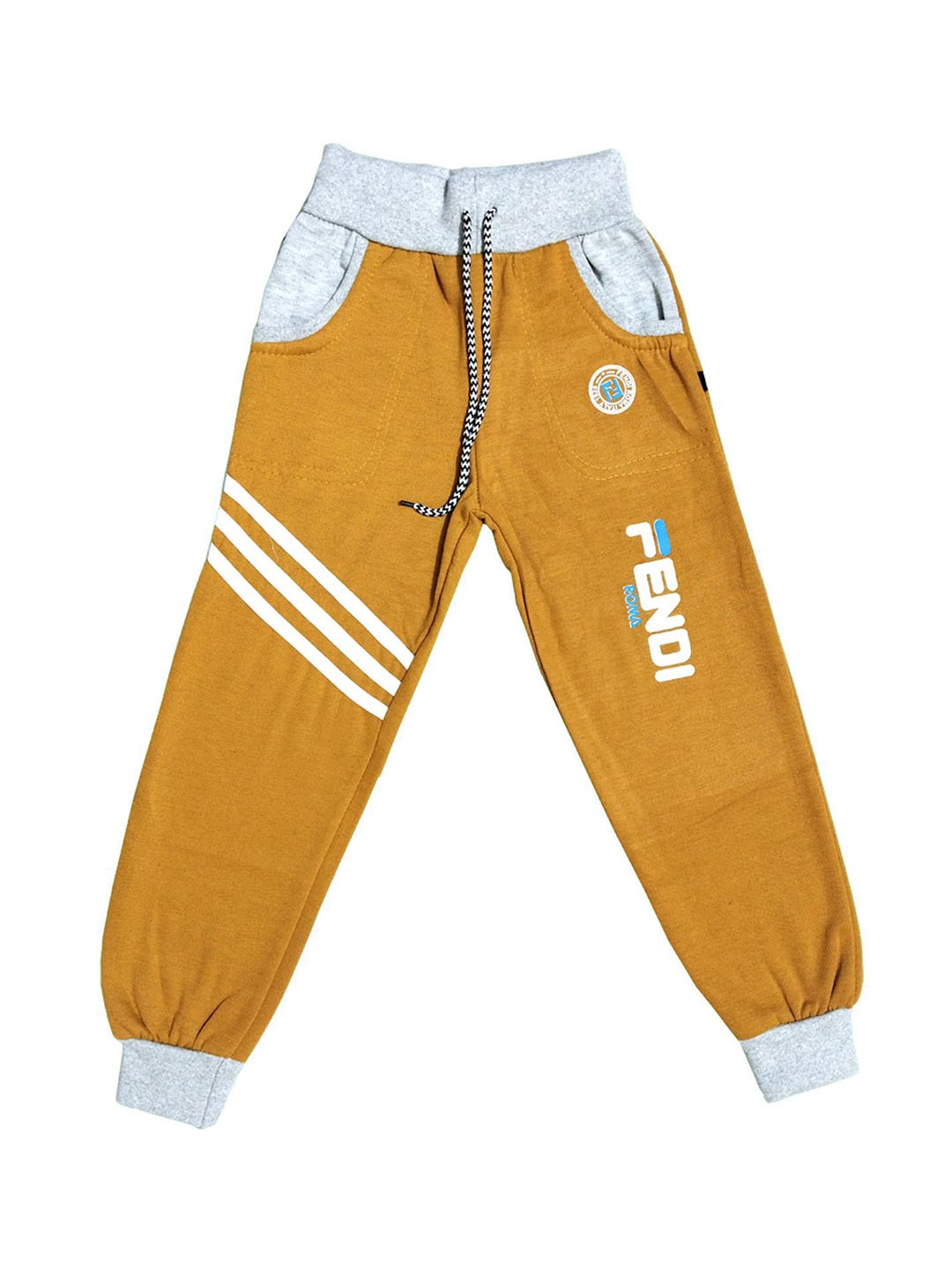 

BAESD Boys Printed Mid-Rise Joggers, Mustard