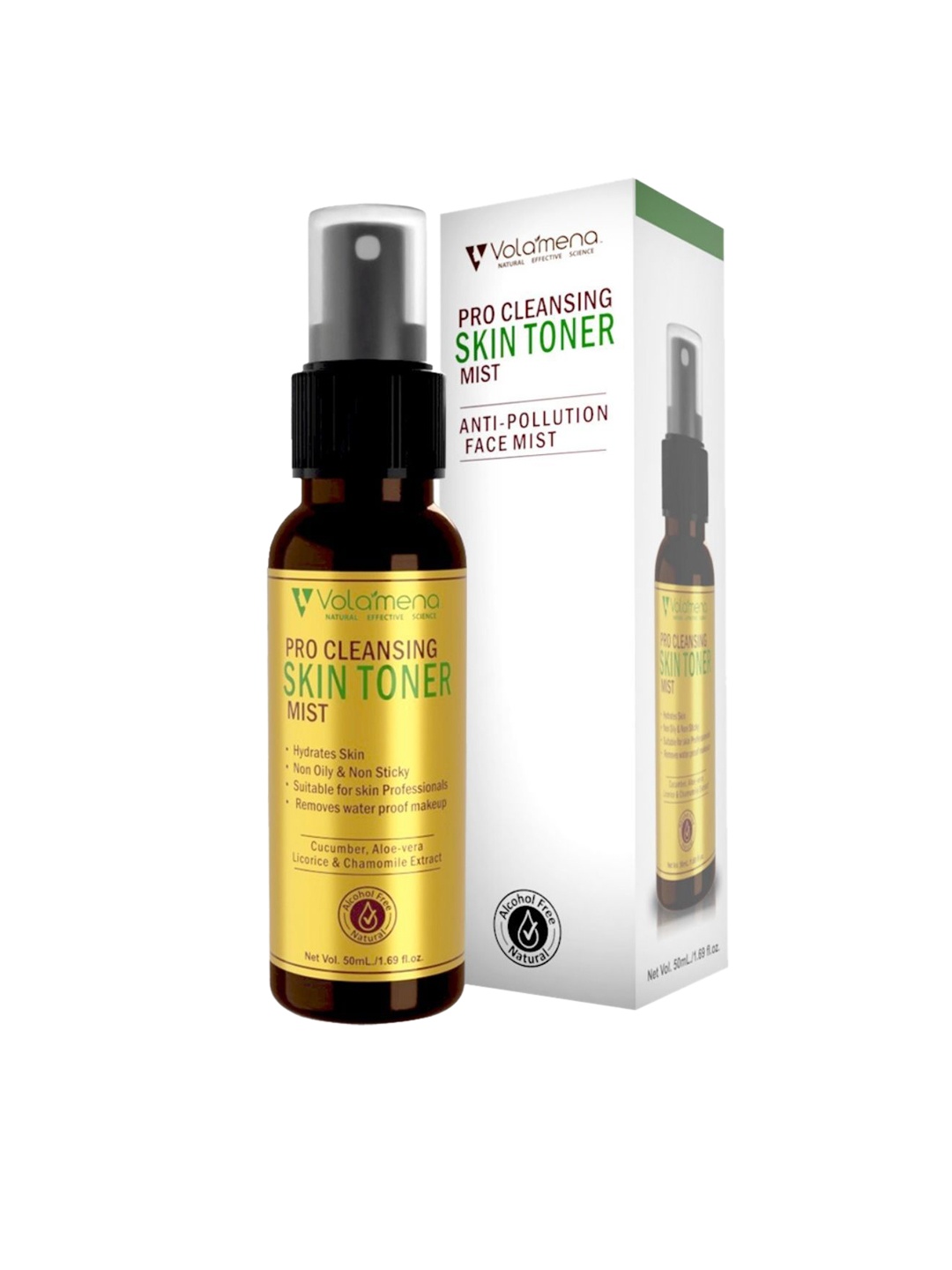 

Volamena Pro Cleansing Skin Toner Mist- 50 ml, Transparent