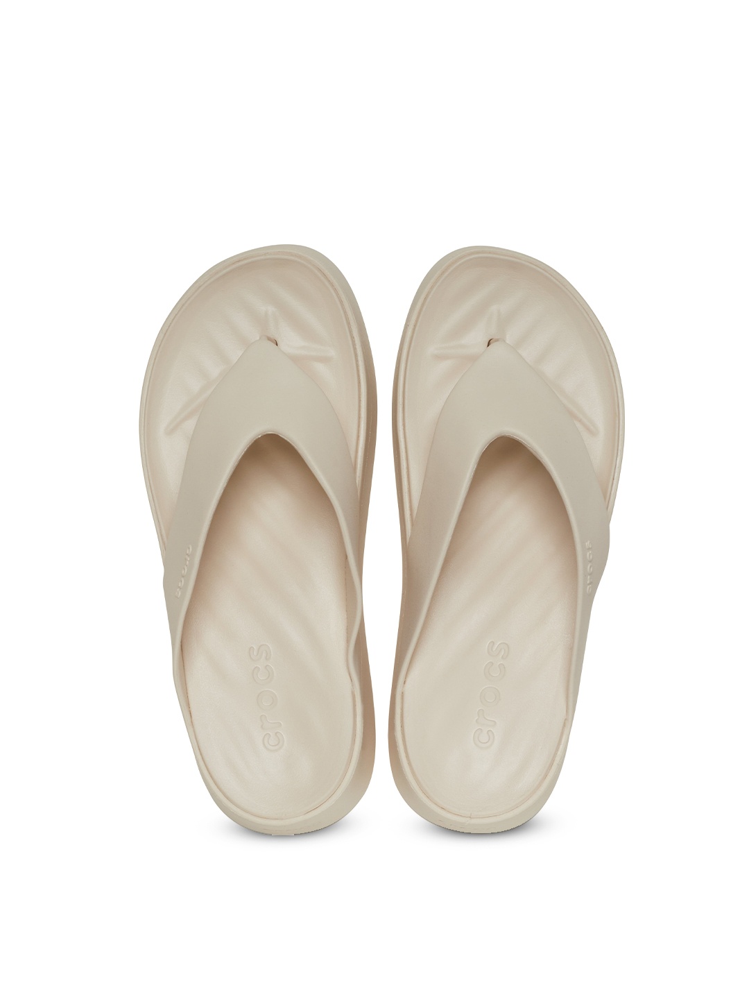 

Crocs Women Croslite Thong Flip-Flops, Beige
