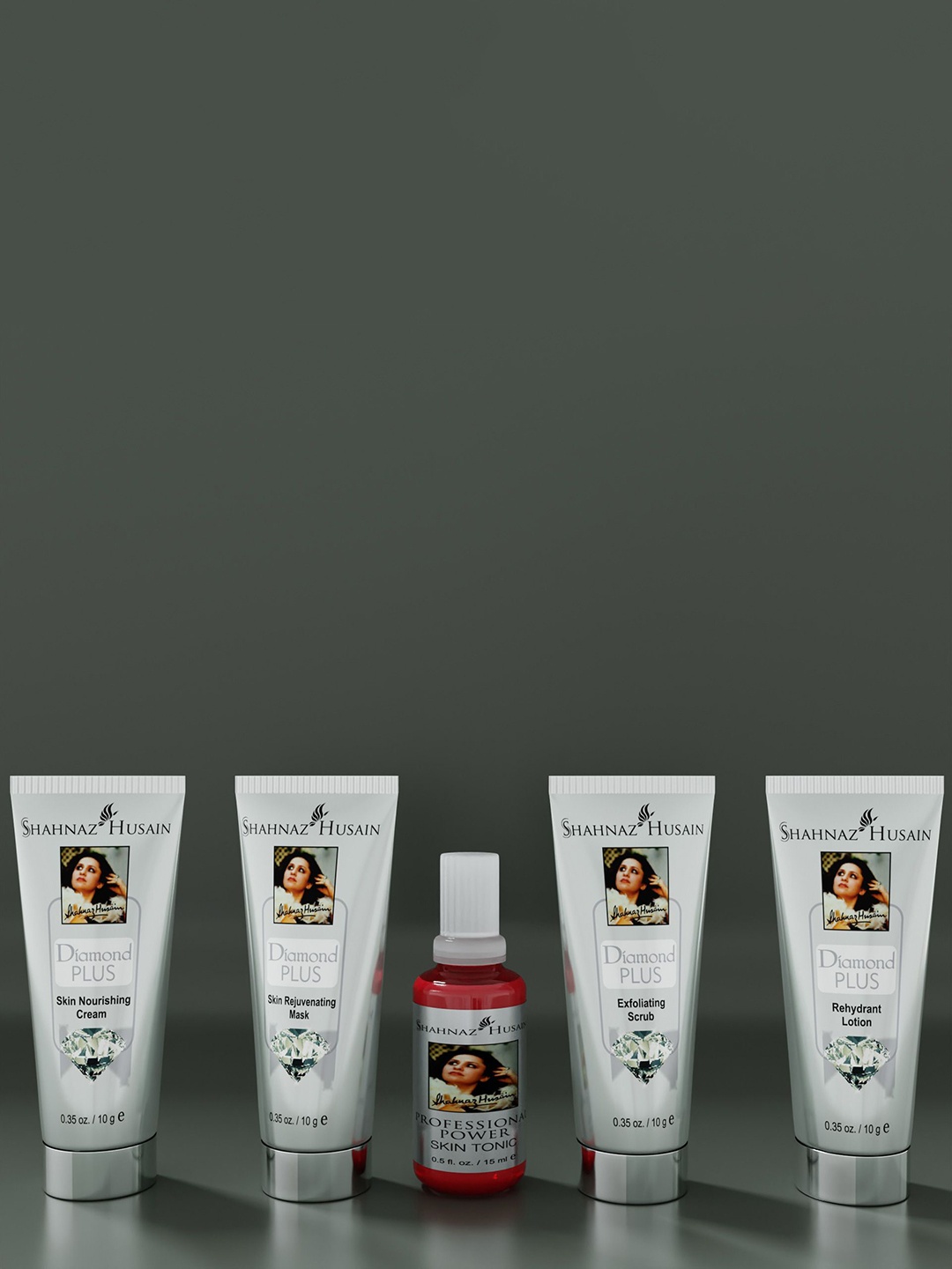 

Shahnaz Husain Diamond Plus 5 step Facial Kit -10g Each, Silver