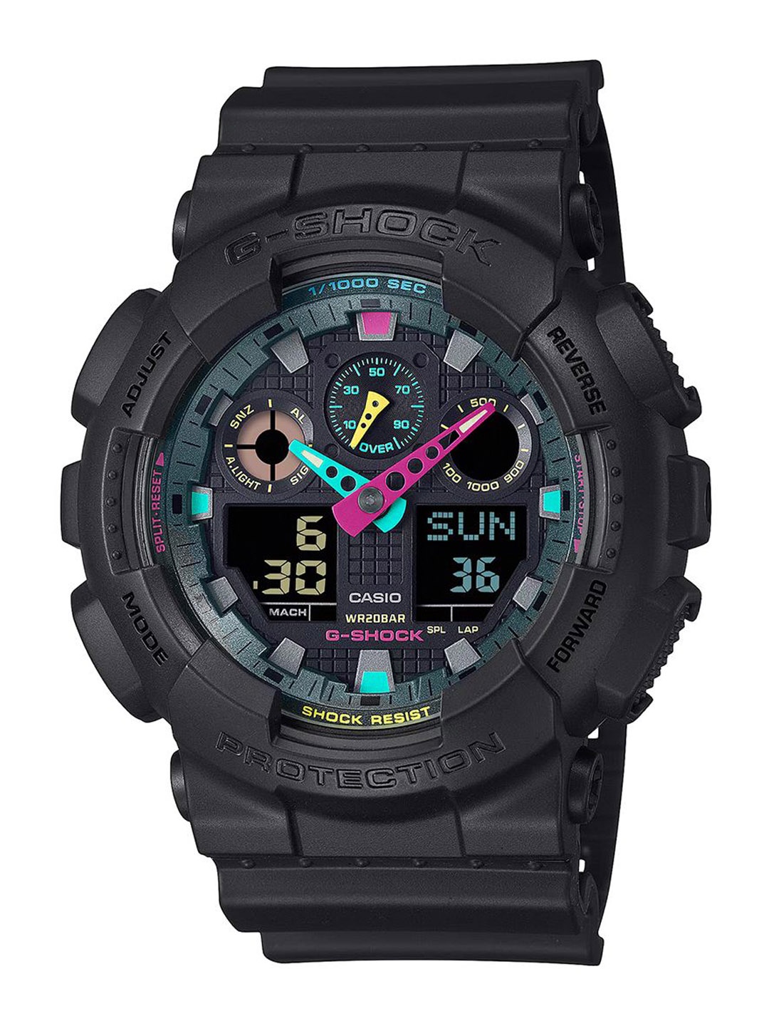 

CASIO Men Dial & Cuff Straps Analogue and Digital Chronograph Watch G1549, Black