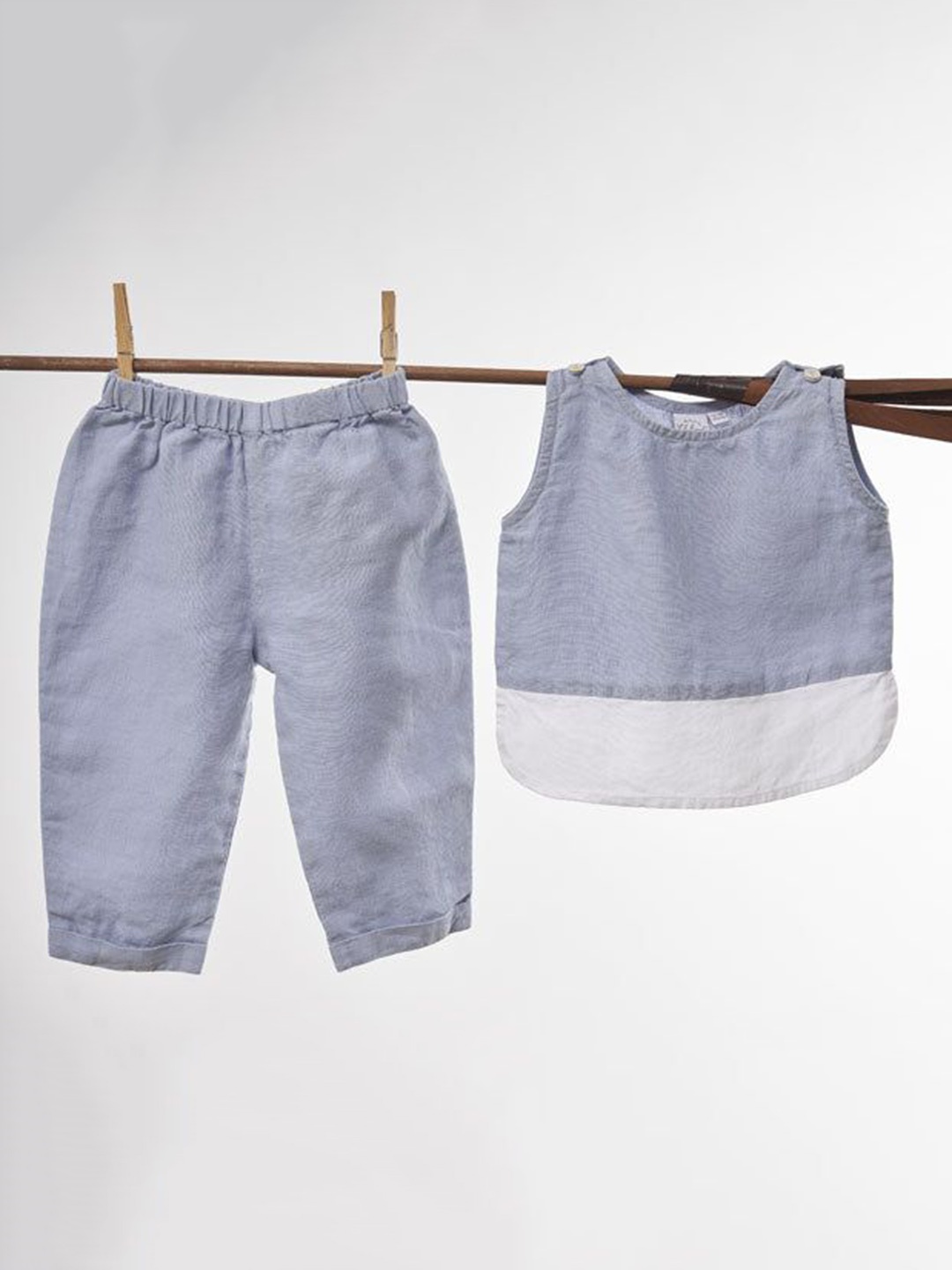 

CHI LINEN CLOTHING Unisex Kids Original Trousers, Blue