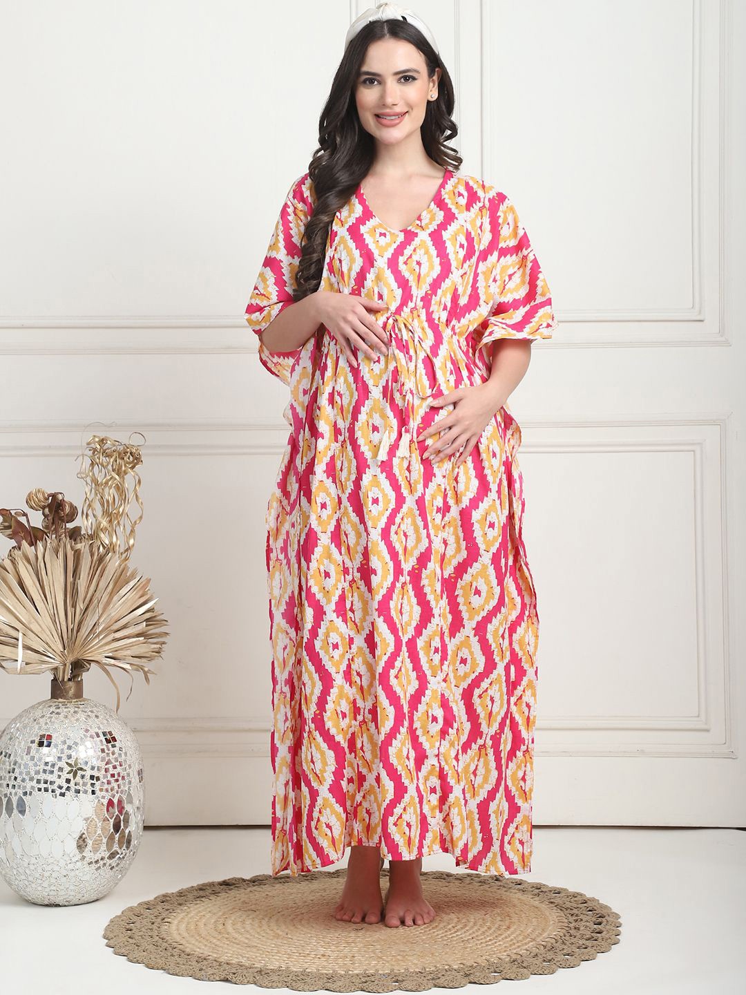 

Secret Wish Printed Maxi Nightdress, Pink