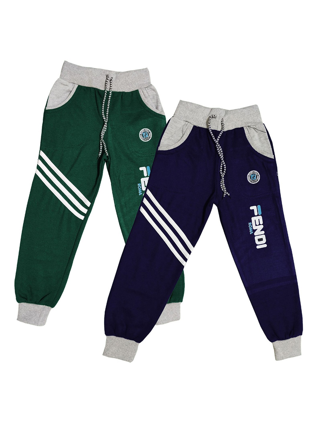 

BAESD Boys Pack Of 2 Printed Joggers, Green
