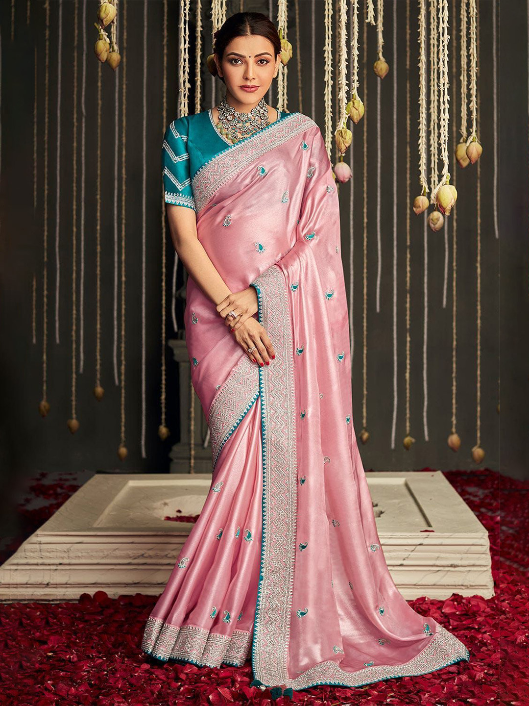

Ekta Textiles Woven Design Zari Pure Silk Designer Paithani Saree, Pink