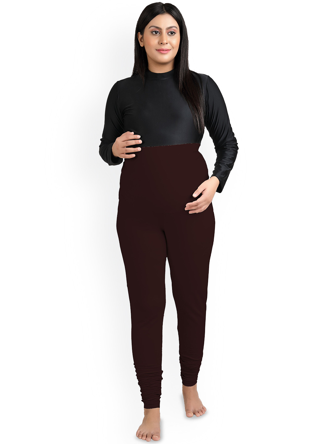 

Uzazi Churidar-Length Maternity Leggings, Brown