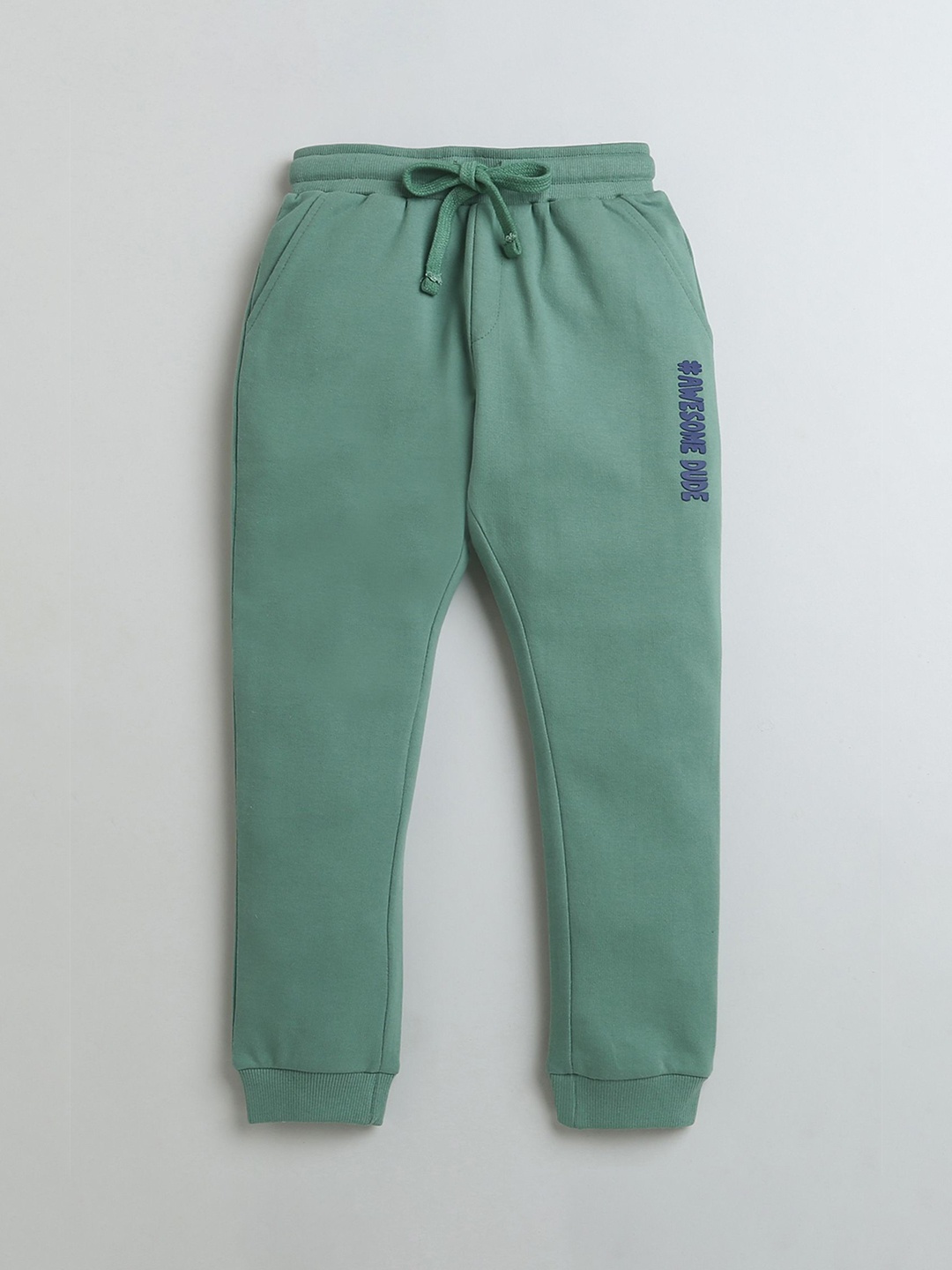 

BUMZEE Boys Cotton Mid Rise Joggers, Teal
