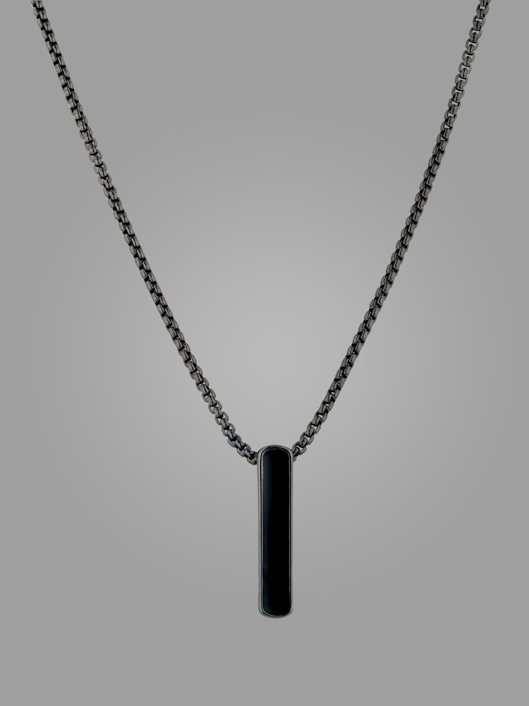 

BLACK MAMBA Cube Bar Ignot Pendant With Chain