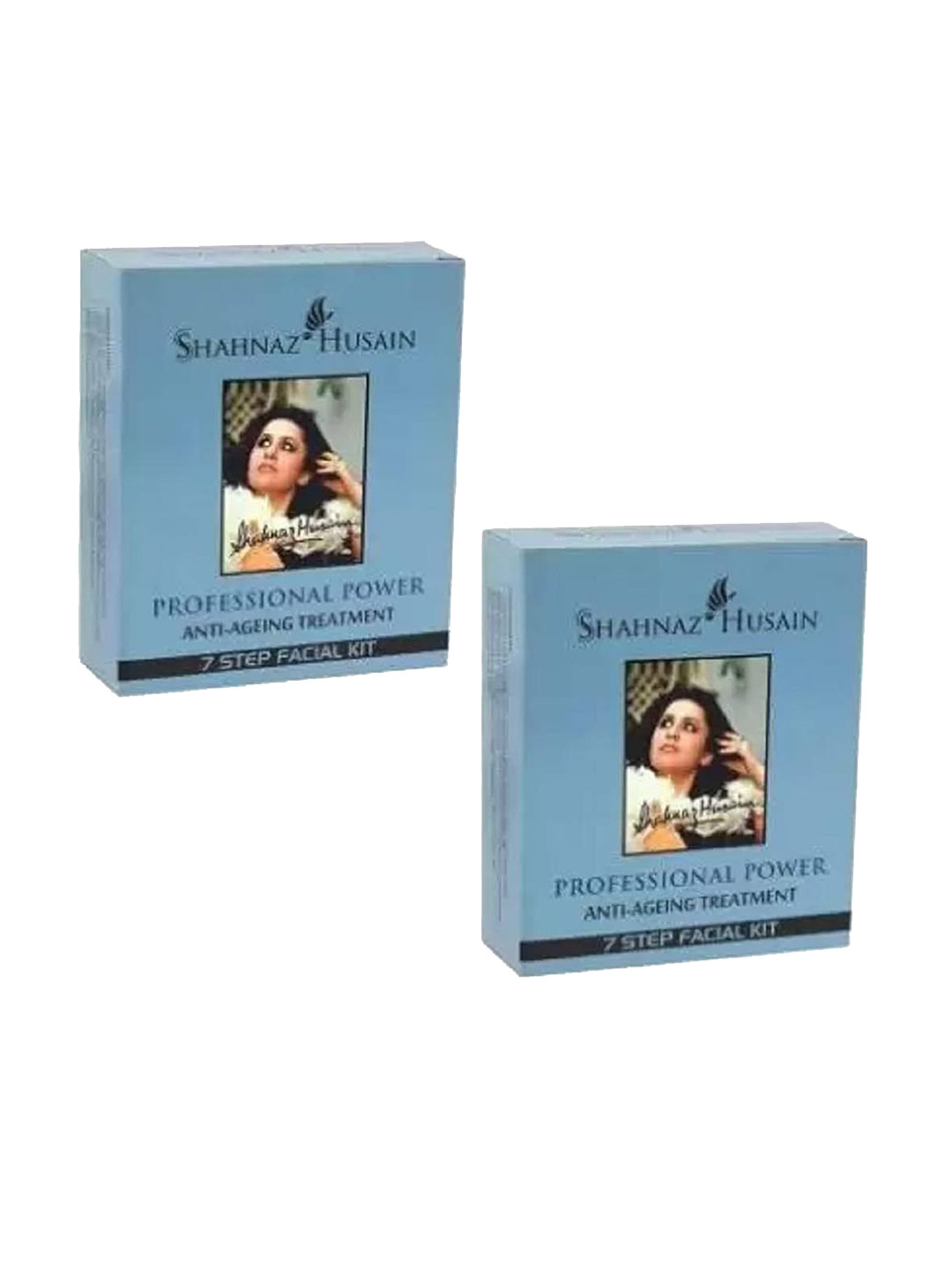 

Shahnaz Husain Professional Power Anti-Ageing 7 Step Facial Kit - 48g + 15ml, Blue