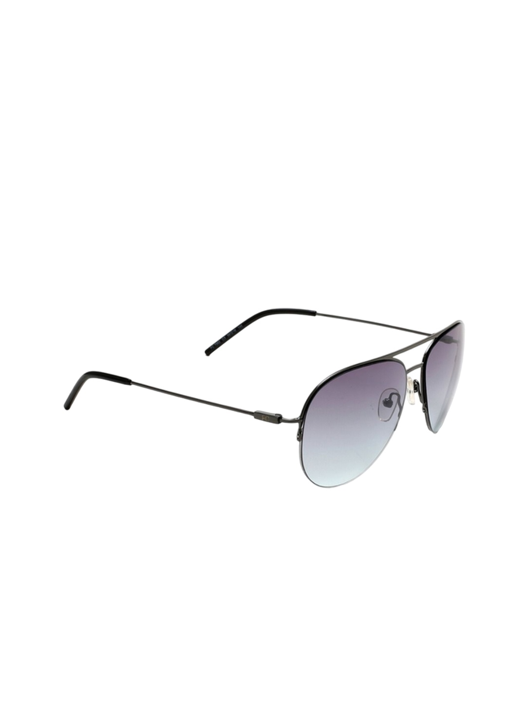 

French Connection Men Aviator Sunglasses with UV Protected Lens FC 7562 C3 S-Gun, Grey