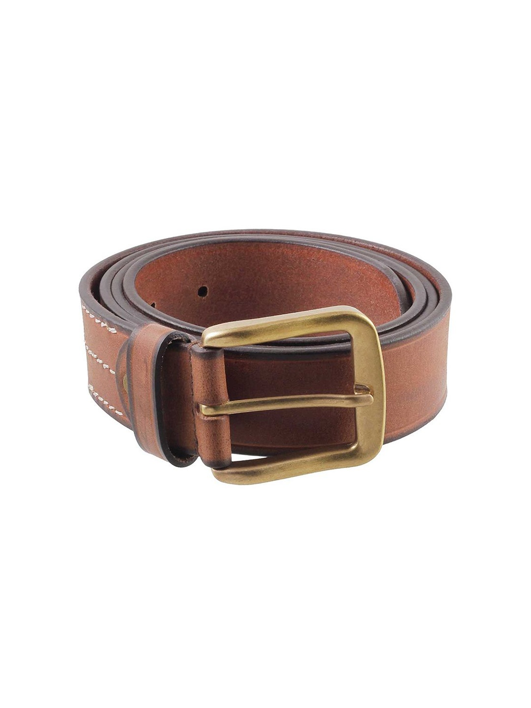 

Metro Men Textured Tang Closure Leather Belt, Tan