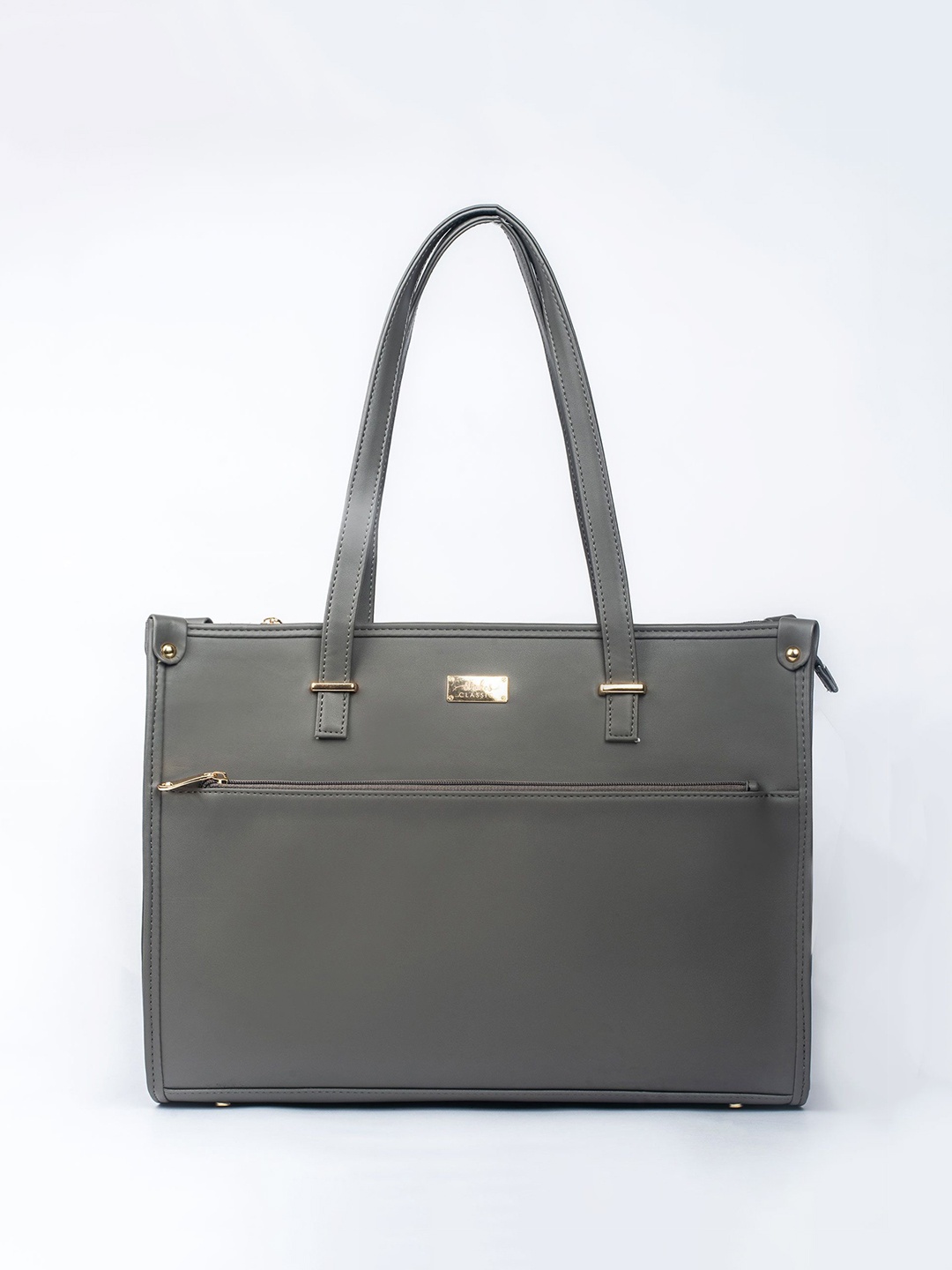

Strokes by Namrata Mehta PU Bucket Tote Bag, Grey